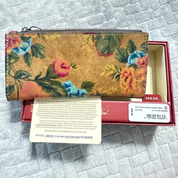 Patricia Nash Nazari Victorian Garden Bifold Wallet - Picture 2 of 5